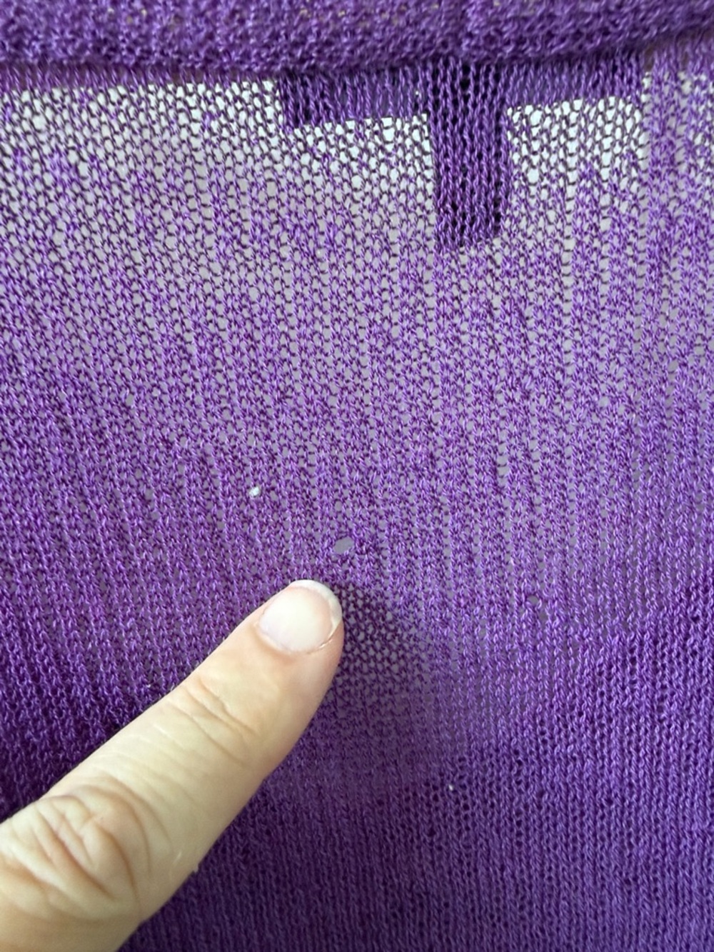 Eileen Fisher XL Magenta V-Neck Lightweight Knit Sweater - Picture 5 of 6